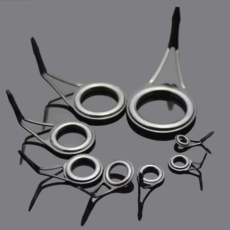 75Pcs Various Sizes Fishing Rod Guide Tip Line Spinning Eyes Rings Top Repair Kit Set Rod Building &Repair