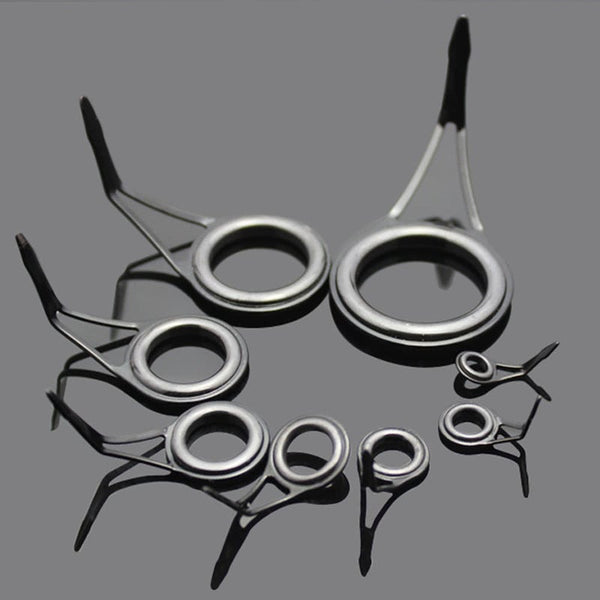 75Pcs Various Sizes Fishing Rod Guide Tip Line Spinning Eyes Rings Top Repair Kit Set Rod Building &Repair