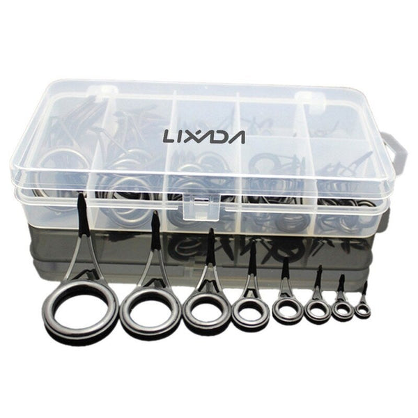 75Pcs Various Sizes Fishing Rod Guide Tip Line Spinning Eyes Rings Top Repair Kit Set Rod Building &Repair