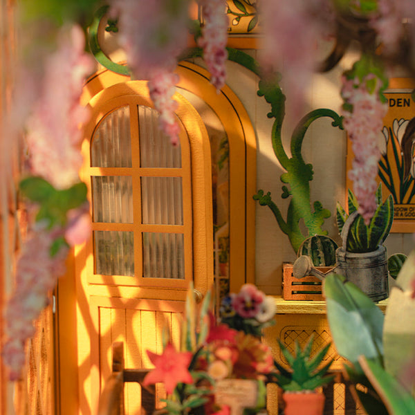 Puzzles Robotime Rolife Garden House Book Nook Kit Shelf Insert Easy Assemble Toys