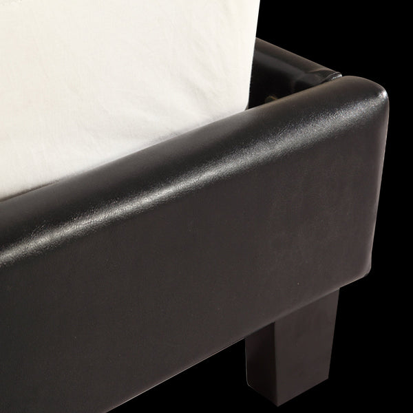 King Pu Leather Bed Frame Brown King Bed Frames