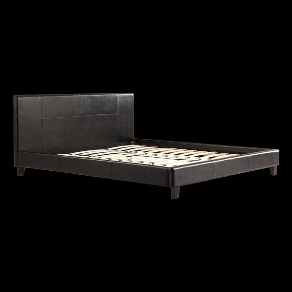 King Pu Leather Bed Frame Brown King Bed Frames