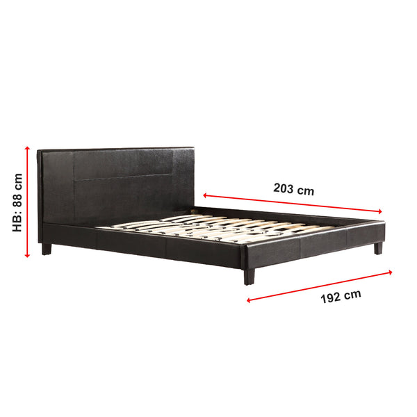 King Pu Leather Bed Frame Brown King Bed Frames