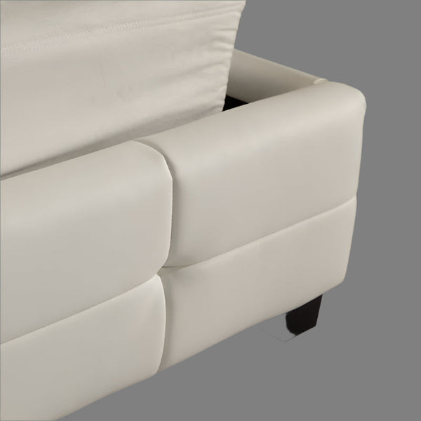 King Pu Leather Deluxe Bed Frame White King Bed Frames