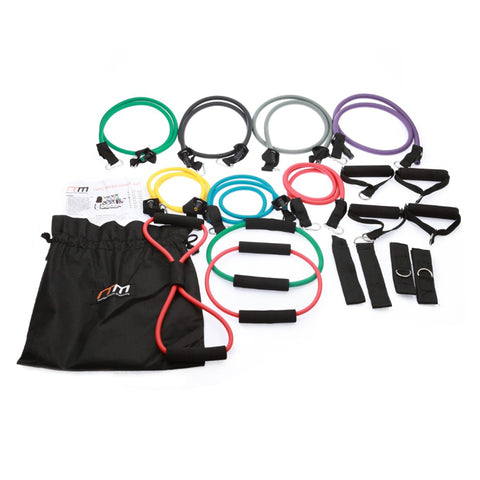 19Pc Resistance Exercise Fitness Bands Tubes Kit Yoga Set Resistance Trainers