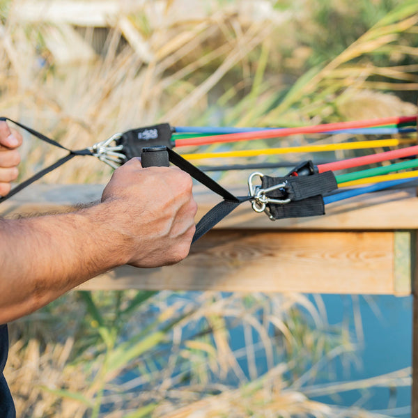 19Pc Resistance Exercise Fitness Bands Tubes Kit Yoga Set Resistance Trainers