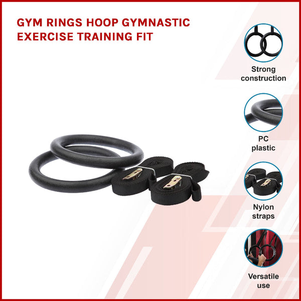 Gym Rings Hoop Gymnastic Exercise Training Fit Gymnastics Rings