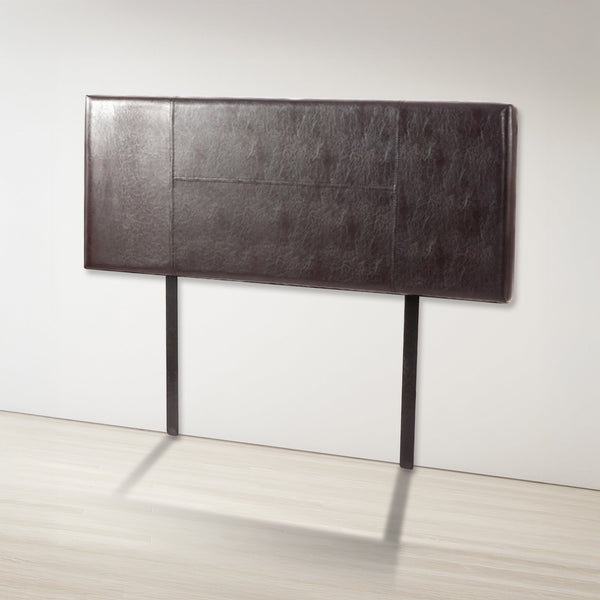 Pu Leather Double Bed Headboard Bedhead Brown Headboards & Footboards