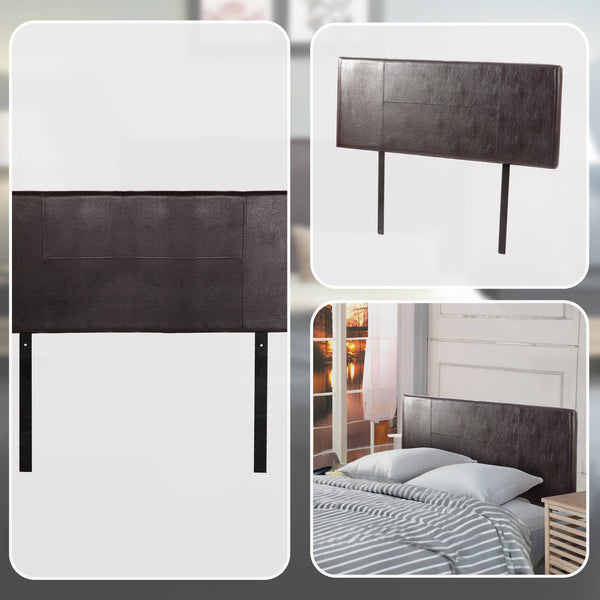 Pu Leather Double Bed Headboard Bedhead Brown Headboards & Footboards