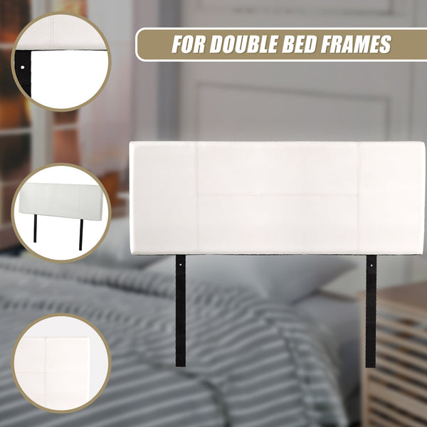 Pu Leather Double Bed Headboard Bedhead White Headboards & Footboards