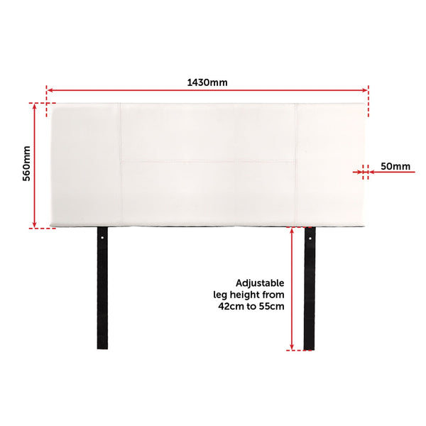 Pu Leather Double Bed Headboard Bedhead White Headboards & Footboards