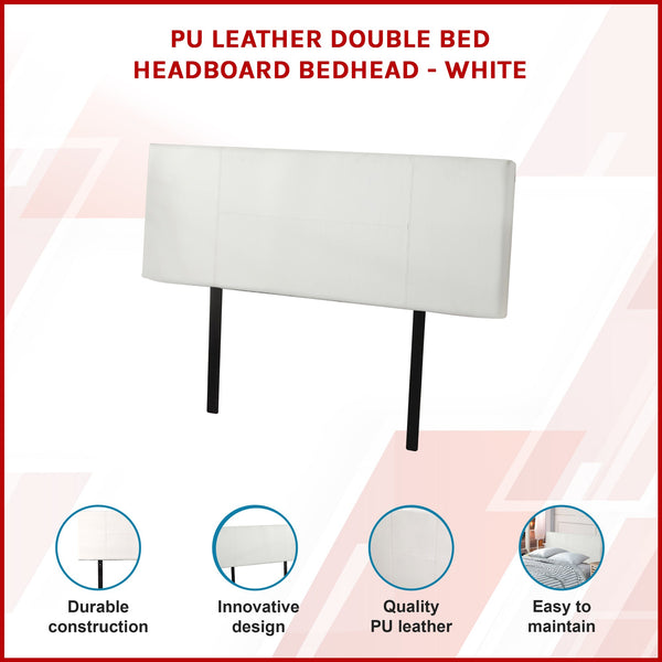 Pu Leather Double Bed Headboard Bedhead White Headboards & Footboards