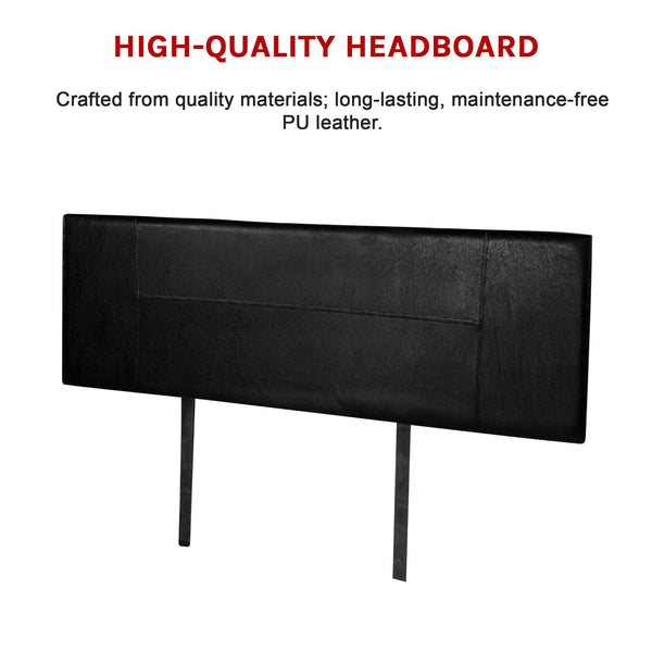 Pu Leather Queen Bed Headboard Bedhead Black Headboards & Footboards