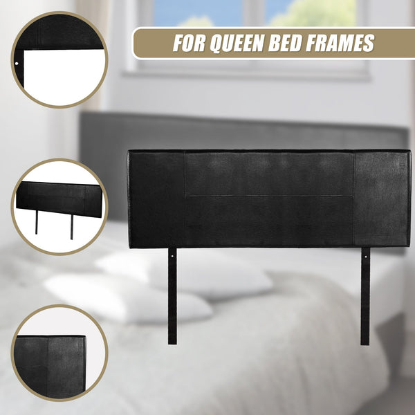 Pu Leather Queen Bed Headboard Bedhead Black Headboards & Footboards