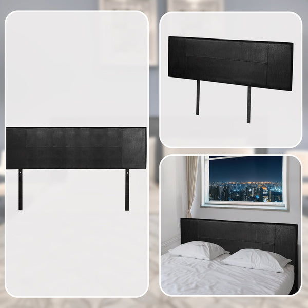 Pu Leather King Bed Headboard Bedhead Black Headboards & Footboards