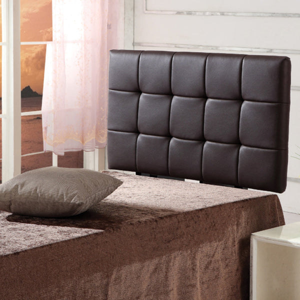 Pu Leather Single Bed Deluxe Headboard Bedhead Brown Headboards & Footboards