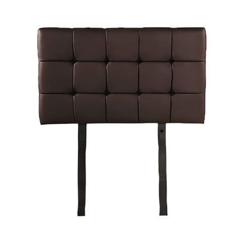 Pu Leather Single Bed Deluxe Headboard Bedhead Brown Headboards & Footboards