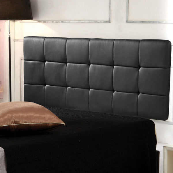 Pu Leather Double Bed Deluxe Headboard Bedhead Black Headboards & Footboards