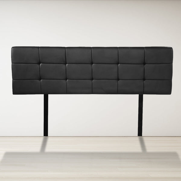 Pu Leather Queen Bed Deluxe Headboard Bedhead Black Headboards & Footboards