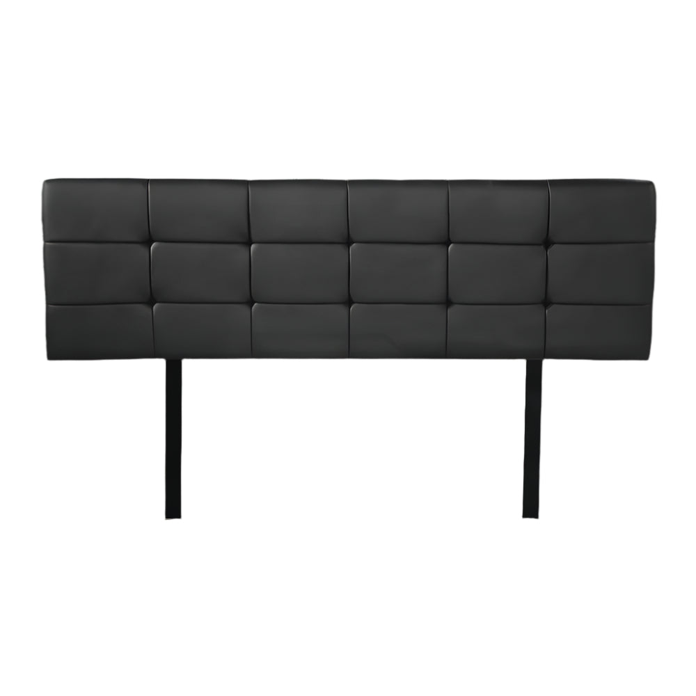 Pu Leather Queen Bed Deluxe Headboard Bedhead Black Headboards & Footboards
