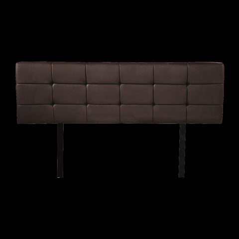 Pu Leather Queen Bed Deluxe Headboard Bedhead Brown Headboards & Footboards
