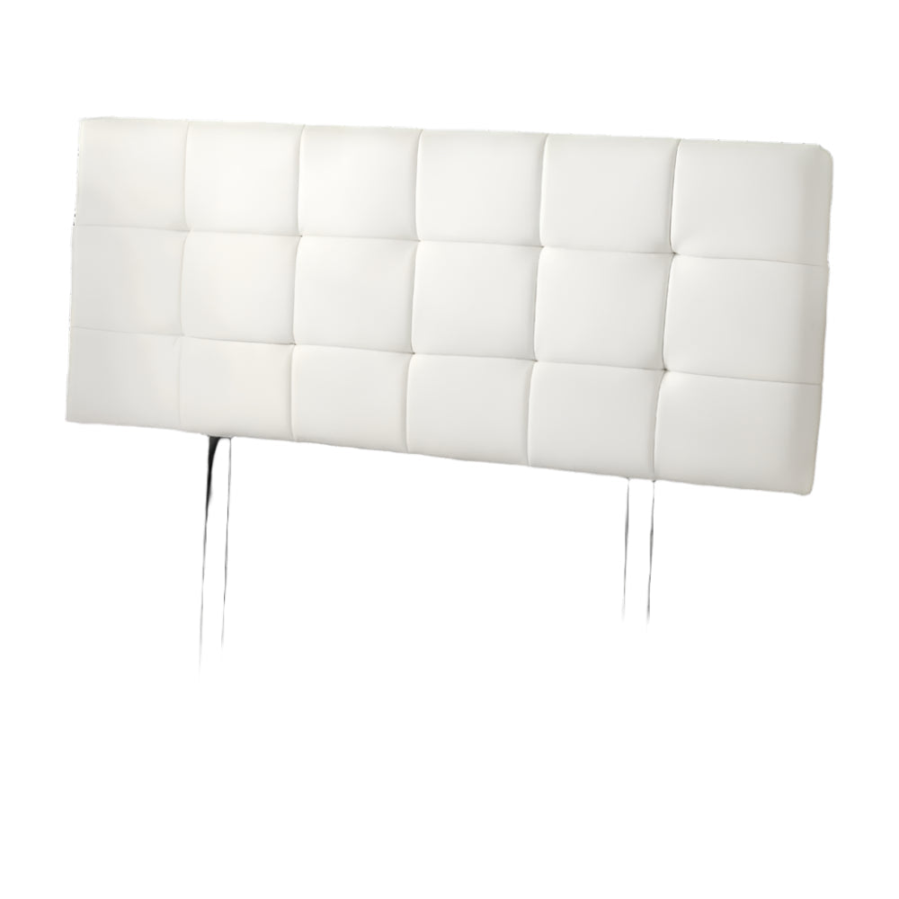 Pu Leather Queen Bed Deluxe Headboard Bedhead White Headboards & Footboards
