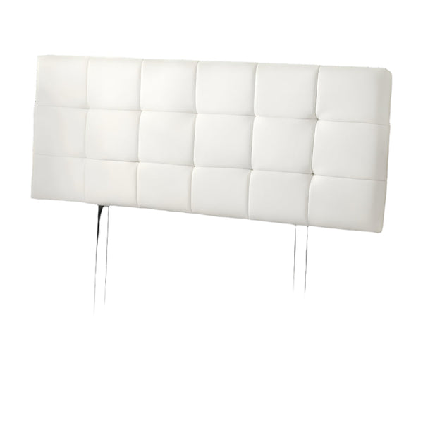 Pu Leather Queen Bed Deluxe Headboard Bedhead White Headboards & Footboards