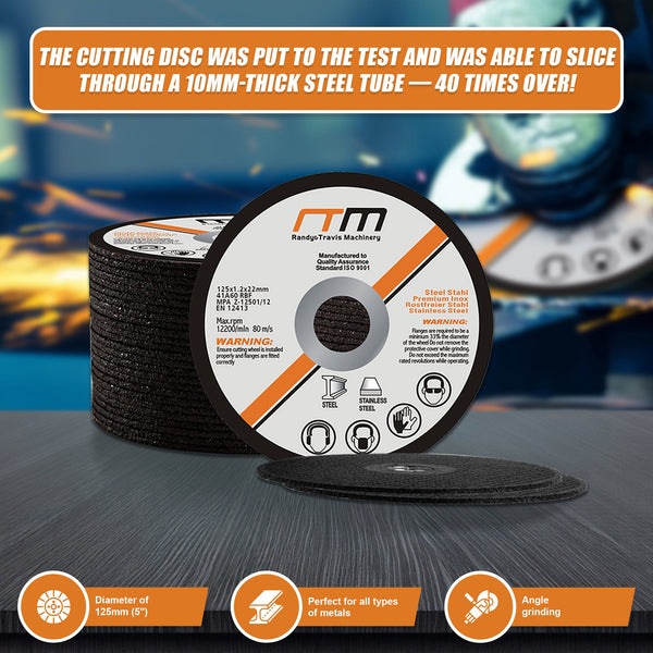 125Mm 5" Cutting Disc Wheel For Angle Grinder X100 Angle Grinders