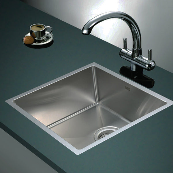 490X440mm Handmade Stainless Steel Undermount / Topmount Kitchen Laundry Sink With Waste Kitchen Sinks