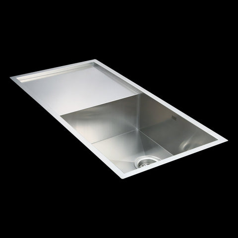 960X450mm Handmade Stainless Steel Undermount / Topmount Kitchen Sink With Waste Kitchen Sinks