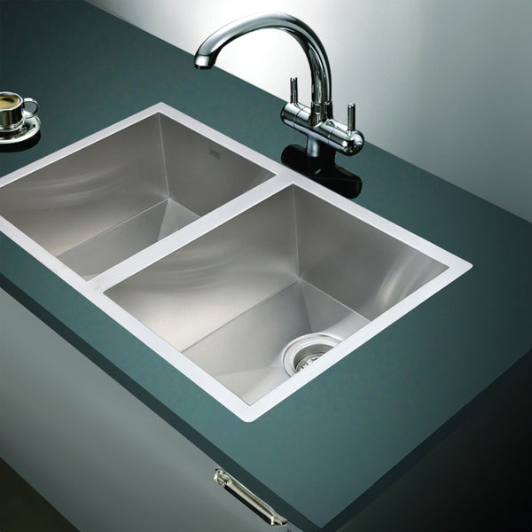 Stainless Steel Sink Double Bowl 770 X 450Mm Kitchen Modern Kitchen Sinks