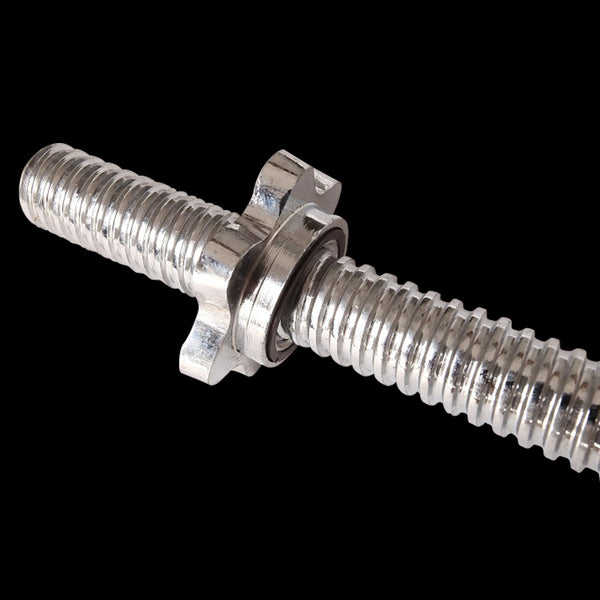 Chrome Tricep Bar Barbell Heavy Duty With Spinlock Collars Barbells & Attachments