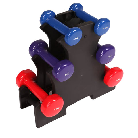 Dummbell Set 6 Piece Includes Rack Dumbbells