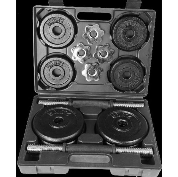 20Kg Black Dumbbell Set With Carrying Case Dumbbells