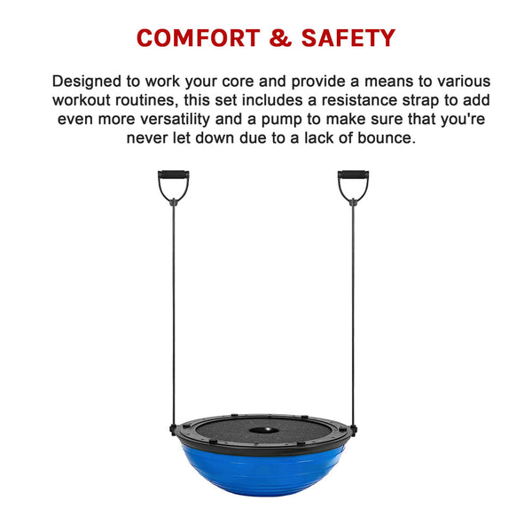 Gym Balance Core Ball With Resistance Strap Exercise Balls