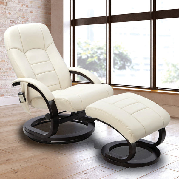 Pu Leather Deluxe Massage Chair Recliner Ottoman Lounge Remote Electric Massage Chairs