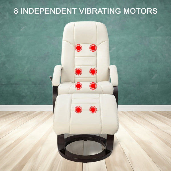 Pu Leather Deluxe Massage Chair Recliner Ottoman Lounge Remote Electric Massage Chairs