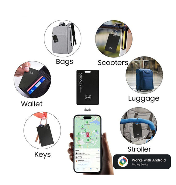 Ultra Thin Wireless Charging Card Anti Loss Tracking Device For Elderly Children Pets Items Gps