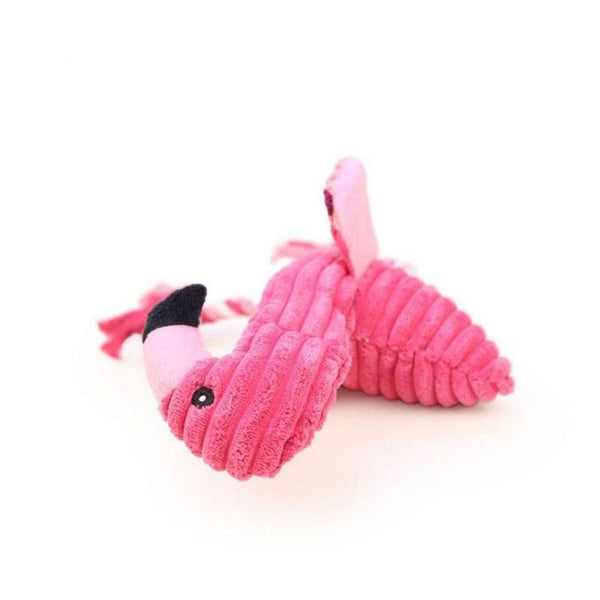 Plush Flamingo Dog Shaker Toy Dog Toys
