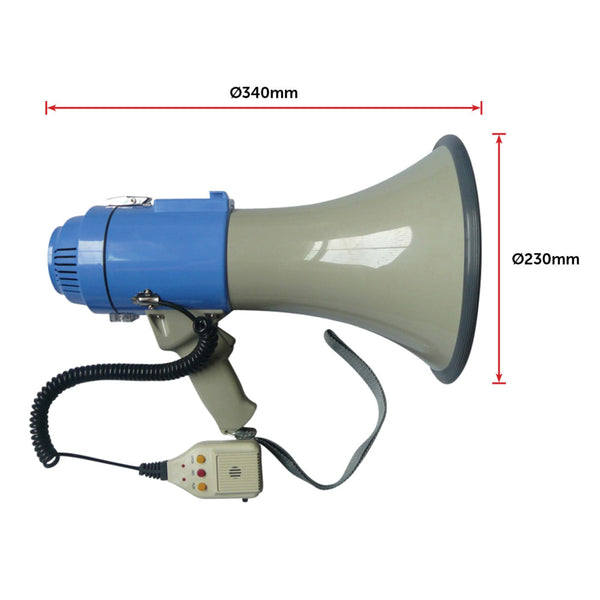 25W Megaphone Pa System Loud Speaker Voice Recorder Megaphones