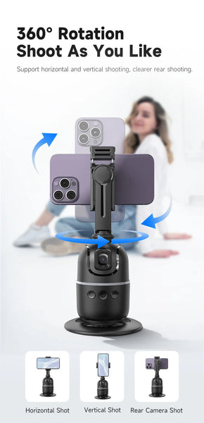 P03 Ai Smart Gimbal 360 Auto Face Tracking All In One Rotation For Smartphone Video Vlog Stabilizer Phone Holder Stabilizers