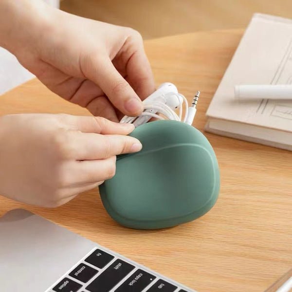 Silicone Earphone Data Cable Bag Storage Case Earbud Cases