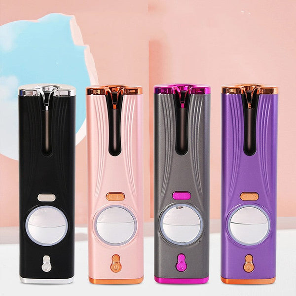 Hair Curler Usb Charging Lazy Power Black Pink Gray Purple Rollers & Curlers