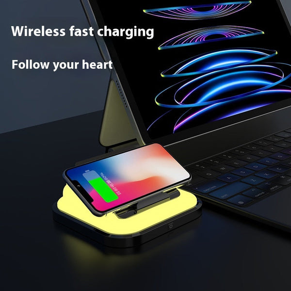 Smart Wireless Charger With Seven Colour Ambience Light For Mobile Accessories Chargers & Cradles