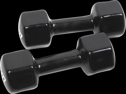 5Kg Pair Pvc Hand Weights Rubber Coated Dumbbells