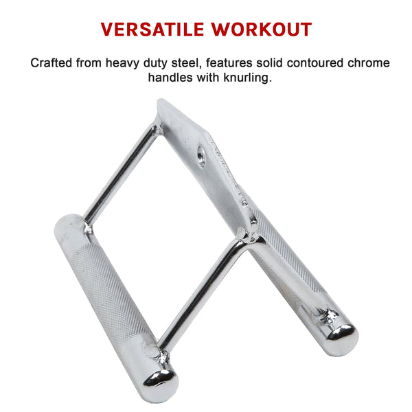 Seated Row Handle Bar Close Grip Triangle Attachment Handlebars