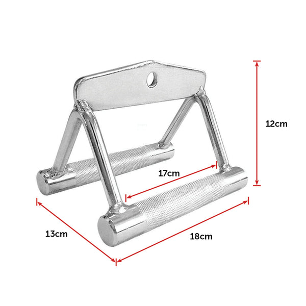 Seated Row Handle Bar Close Grip Triangle Attachment Handlebars