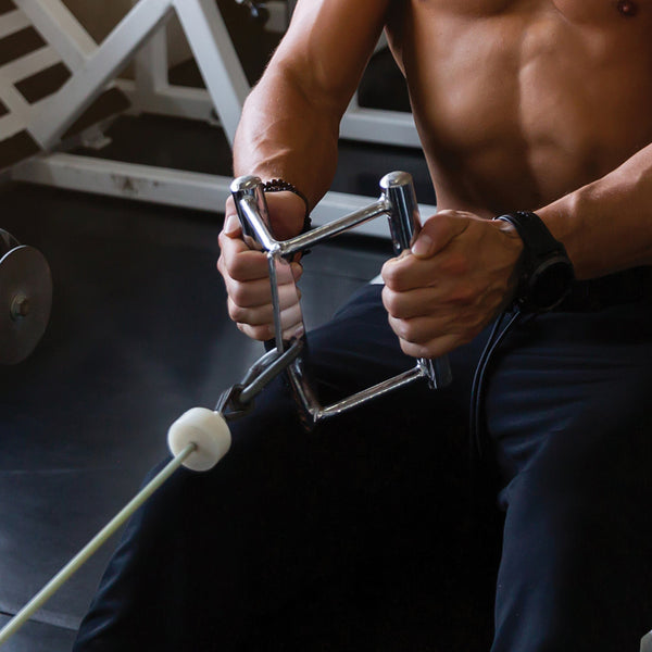 Seated Row Handle Bar Close Grip Triangle Attachment Handlebars