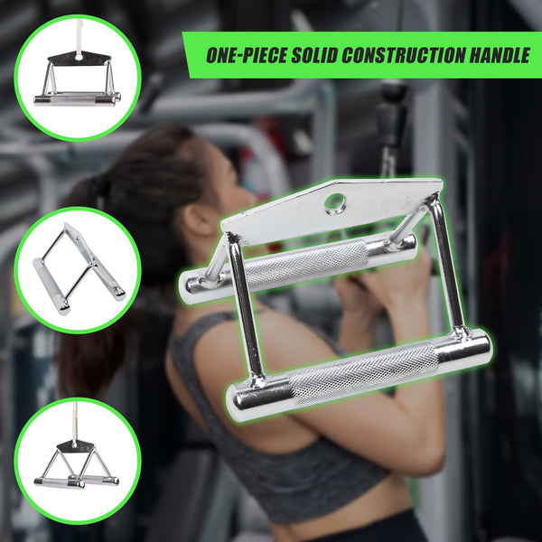 Seated Row Handle Bar Close Grip Triangle Attachment Handlebars