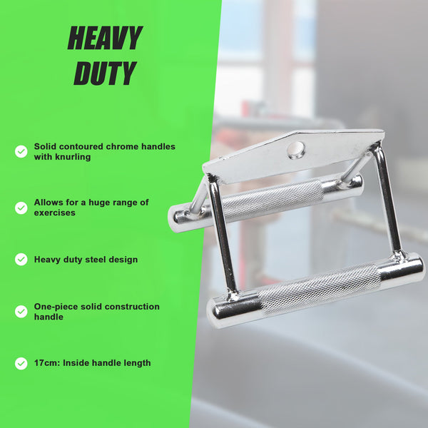 Seated Row Handle Bar Close Grip Triangle Attachment Handlebars